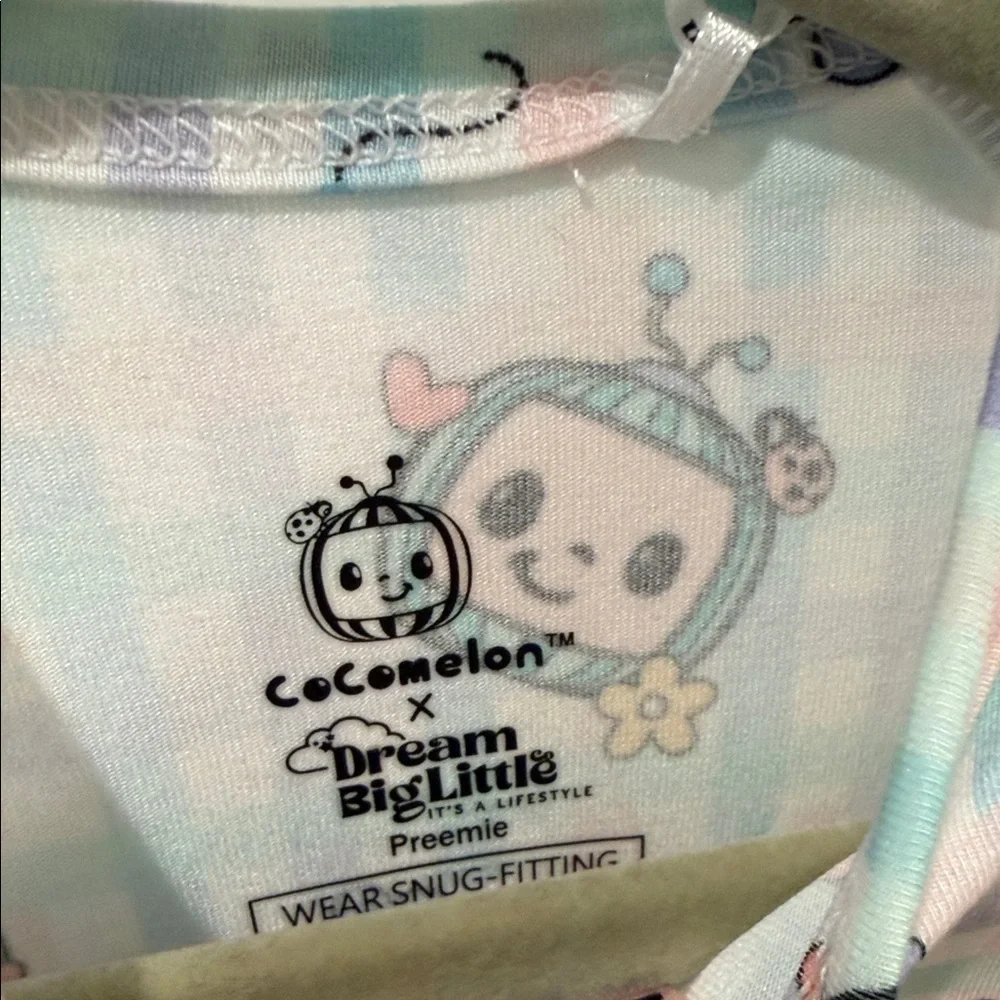 Baby Cocomelon Plaid Bamboo Footsie Pajamas Premie NWT by Dream Big Little Co.